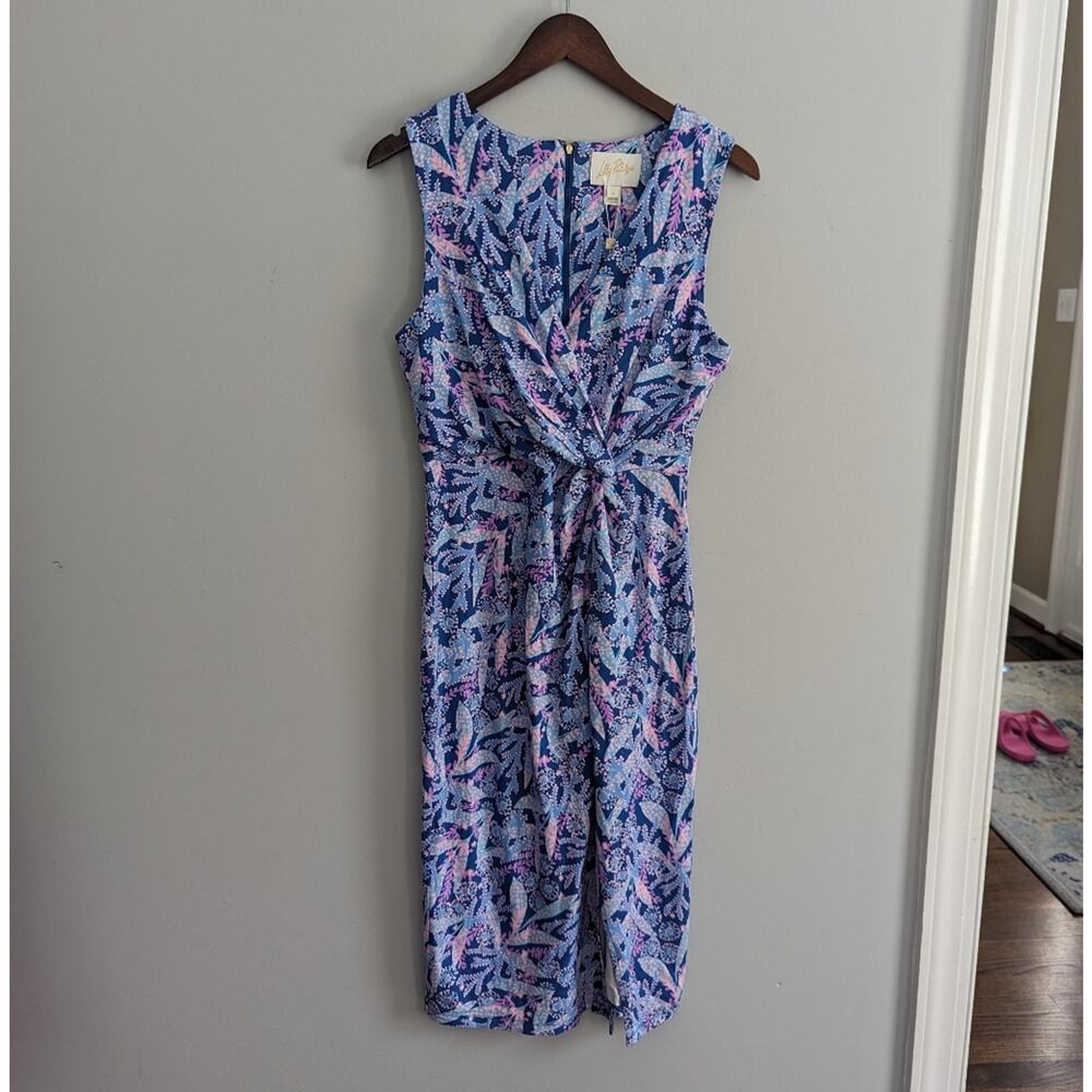 NEW Lilly Pulitzer Odella V-Neck Midi Dress 8 Star Gazing $188 - Picture 5 of 5